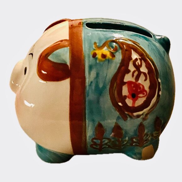 Japanese Other - Vintage Ceramic Piggy Bank Japanese Anthropomorphic Coin Bank w/o Stopper  MCM